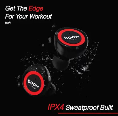 Boom Audio Boom Buds Bluetooth Headset (Black, Red, True Wireless) Boom Audio Boom Buds Bluetooth Headset (Black, Red, True Wireless)